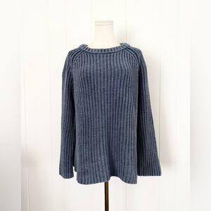 Demylee Tyler Textured Knit Oversized Sweater Size XS Washed Blue